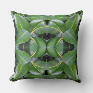 Rubber Tree Pattern Throw Pillow