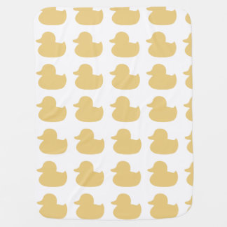 Rubber Yellow Ducky Design Baby Blanket