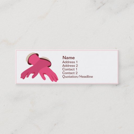 Customizable Rubbergloves - Skinny Business Card
