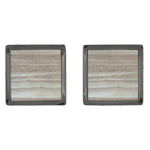 Rubberwood Wood Grain  Cufflinks