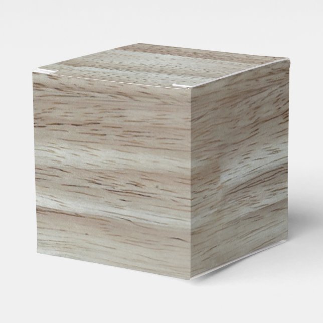 Rubberwood Wood Grain  Favor Boxes (Front Side)
