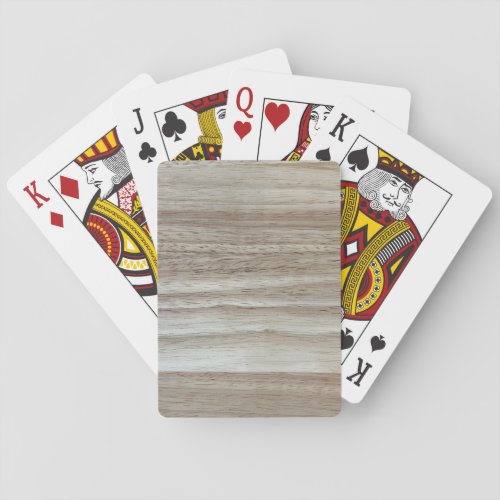 Rubberwood Wood Grain  Poker Cards