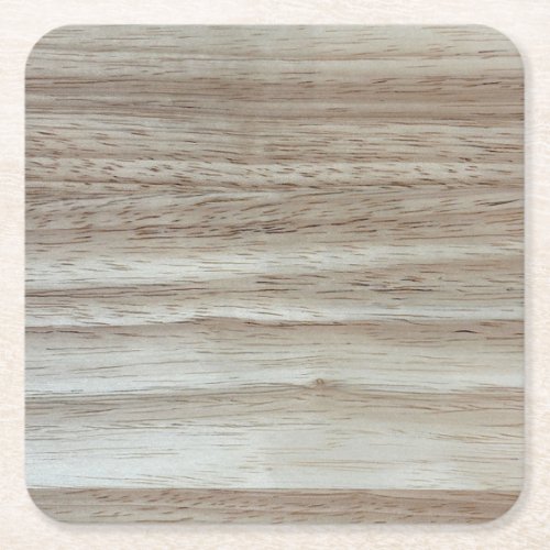 Rubberwood Wood Grain  Square Paper Coaster