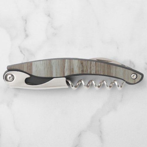 Rubberwood Wood Grain  Waiters Corkscrew