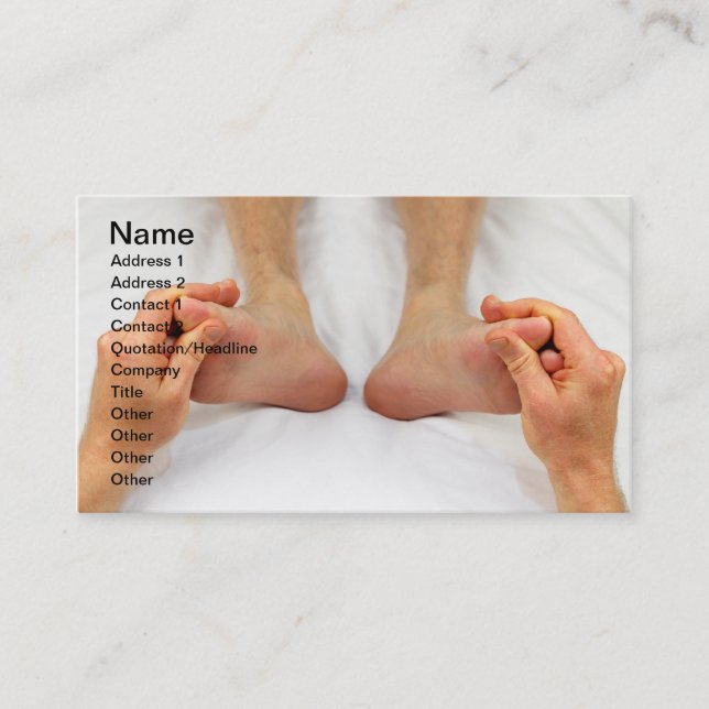Rubbing Feet Up Business Card (Front)