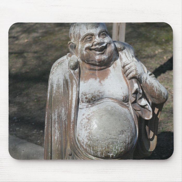 Rubbing the Laughing Buddha’s Belly for Luck Mousepad