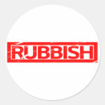 Rubbish Stamp Classic Round Sticker