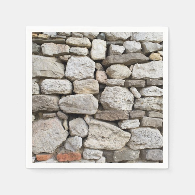 Rubble stone wall pattern napkins (Front)