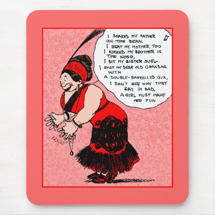 Rube Goldberg Burlesque Queen mousepad