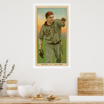 Rube Waddell Baseball 1909 Poster Zazzle Rube Waddell Baseball 1909 Poster Zazzle