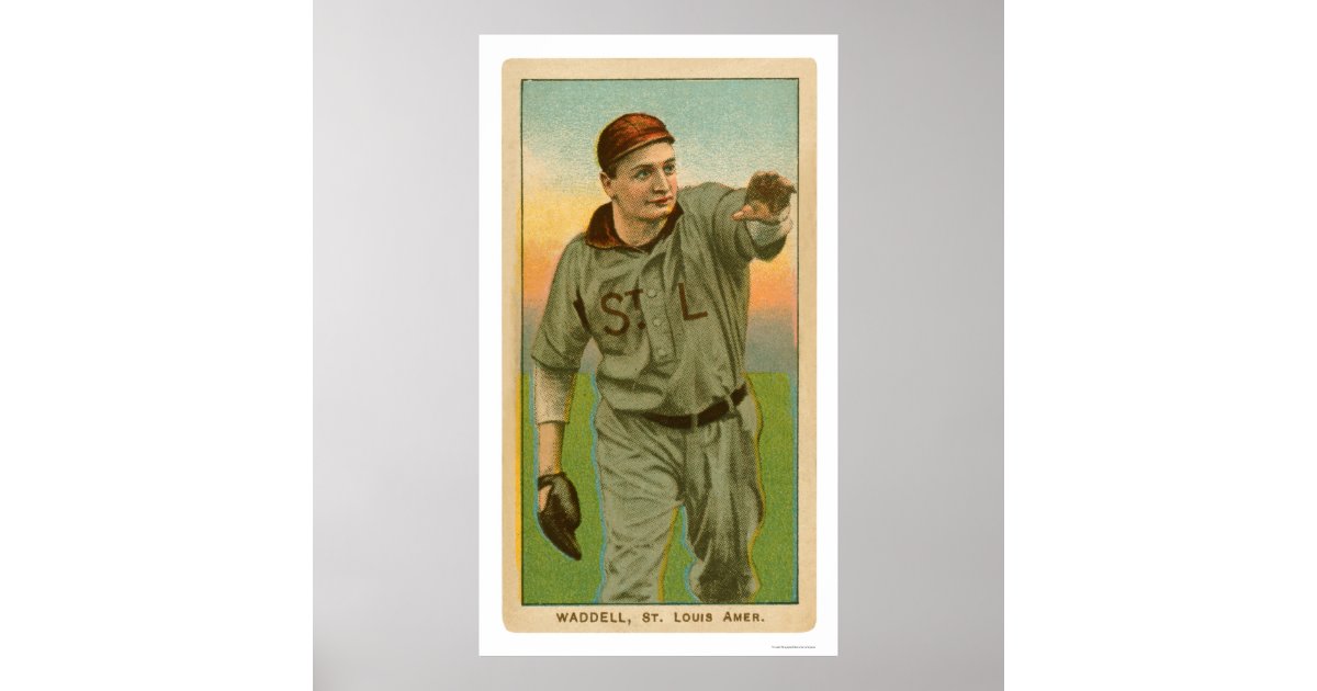 Rube Waddell Baseball 1909 Poster Zazzle