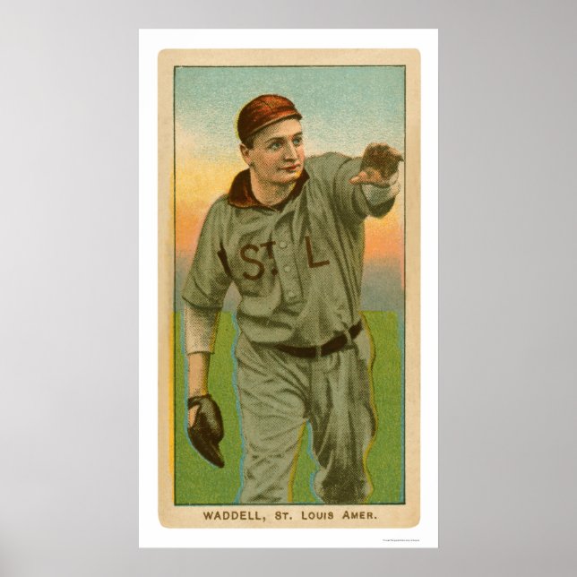 Rube Waddell Baseball 1909 Poster (Front)