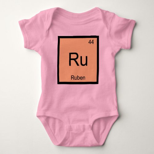 Ruben Name Chemistry Element Periodic Table Baby Bodysuit