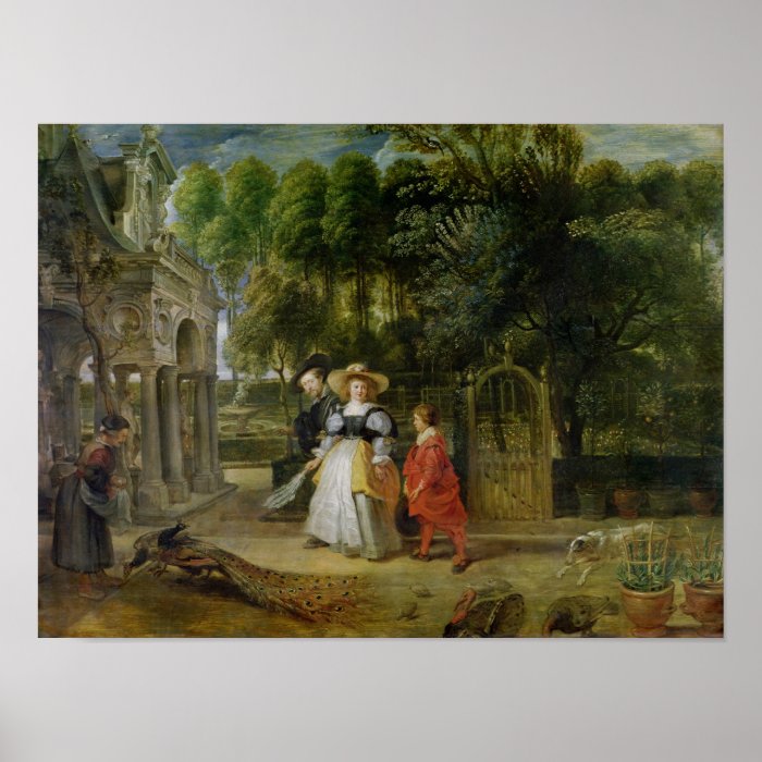 Rubens and Helene Fourment  in the Garden Poster