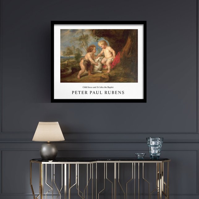 Rubens Child Jesus and St. John the Baptist Framed Art (Rubens Child Jesus and St. John the Baptist Framed Art)