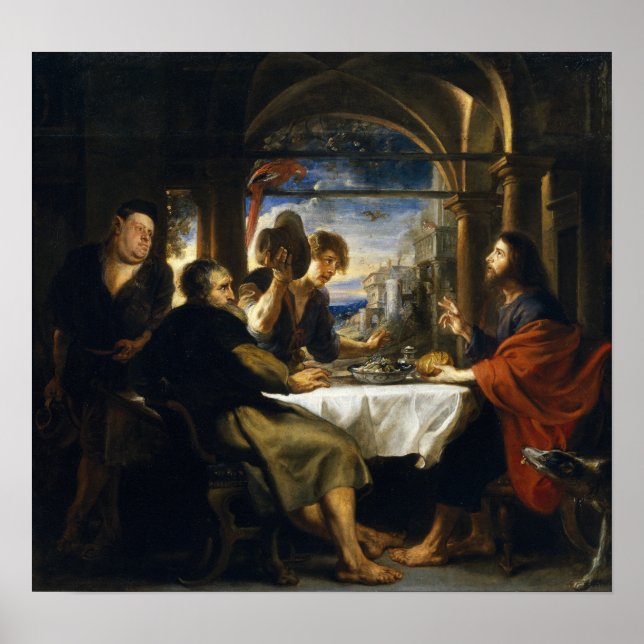 Rubens - Dinner At Emmaus 1638 Poster (Front)