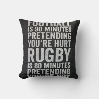 Rubgy Football Comparev Throw Pillow