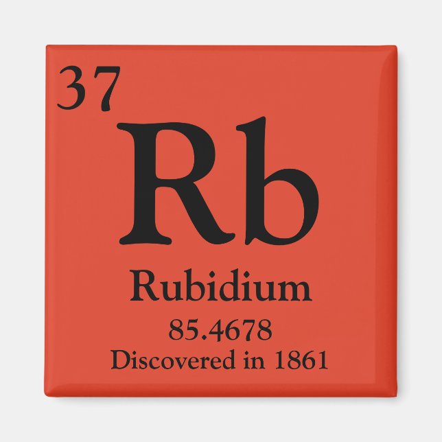 Rubidium Periodic Table Magnet (Front)
