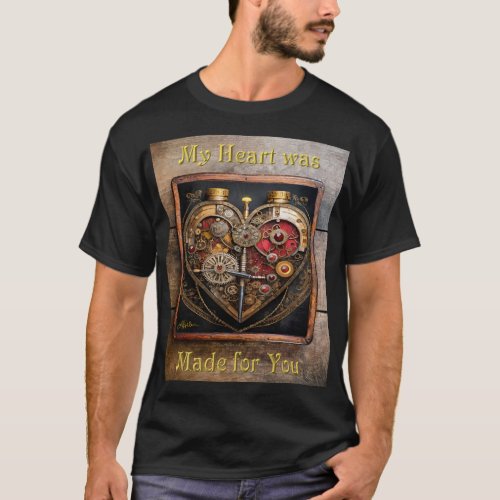 Rubies And Gears Heart Steampunk Series T_Shirt