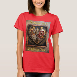Rubies And Gears Heart Steampunk Series T-Shirt