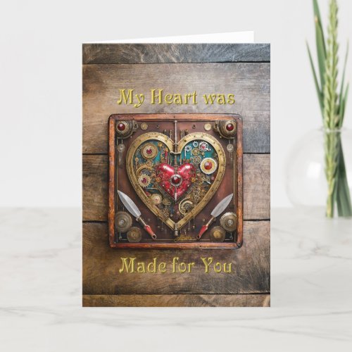 Rubies And Knives Heart Steampunk Series Thank You Card