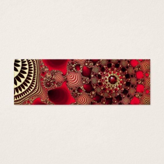 Rubies & Gold Bookmarks Mini Business Card