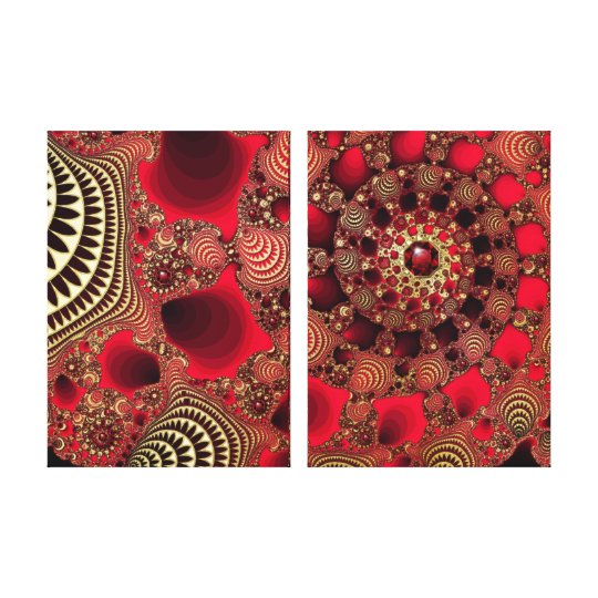 Rubies & Gold Canvas Print