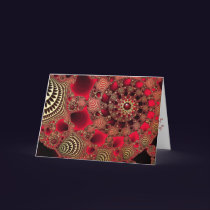 Rubies & Gold Christmas Card