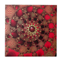 Rubies & Gold Decorative Tile