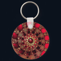 Rubies & Gold Keychain