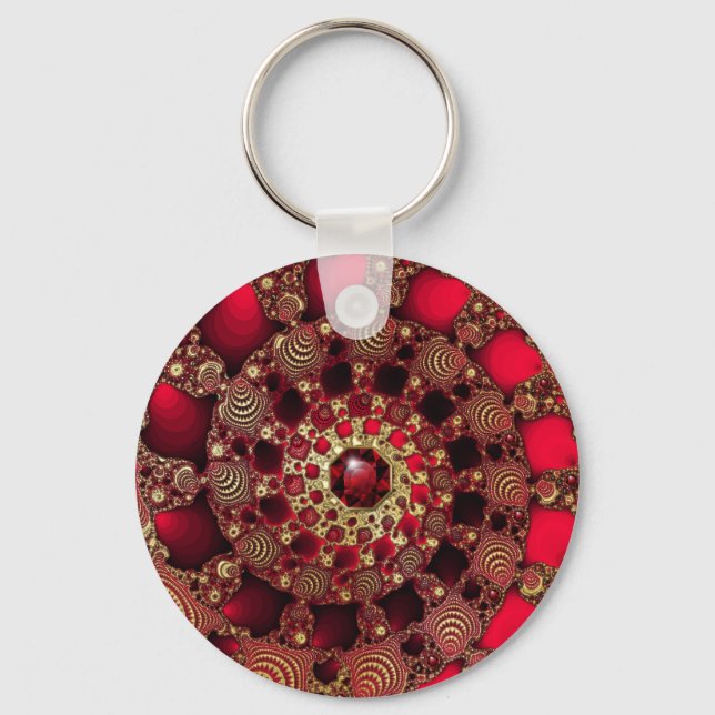 Rubies & Gold Keychain (Front)