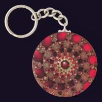Rubies & Gold Keychain