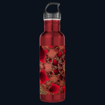 Rubies & Gold Stainless Steel Water Bottle