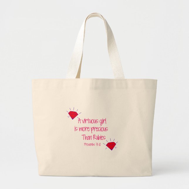 rubies large tote bag (Front)