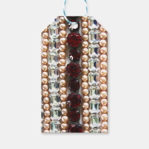 Rubies, Rhinestone, diamonds, jewelry, pearls Gift Tags