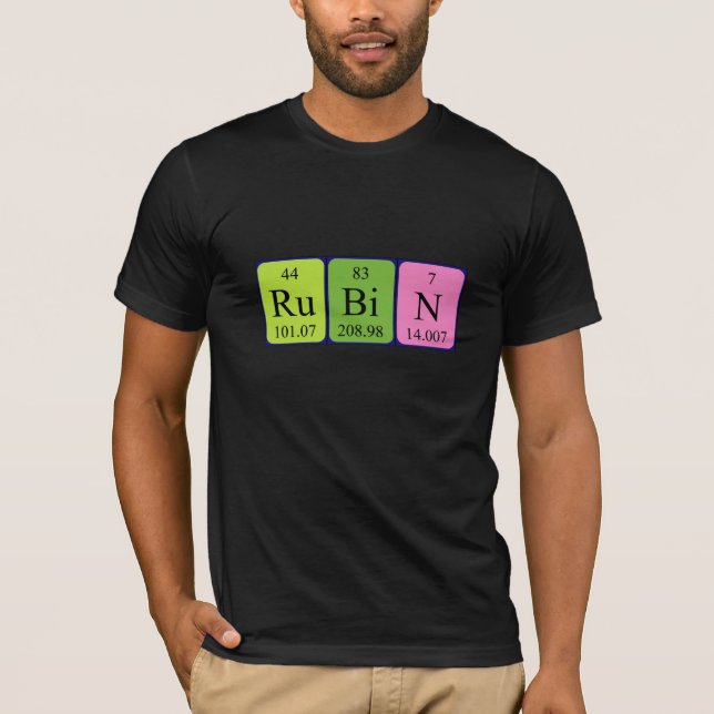 Rubin periodic table name shirt (Front)