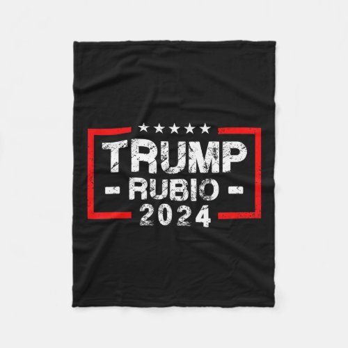 Rubio 2024 Us Flag _ Election President 2024  Fleece Blanket