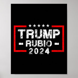 Rubio 2024 Us Flag - Election President 2024  Poster