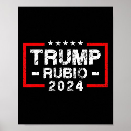 Rubio 2024 Us Flag _ Election President 2024  Poster