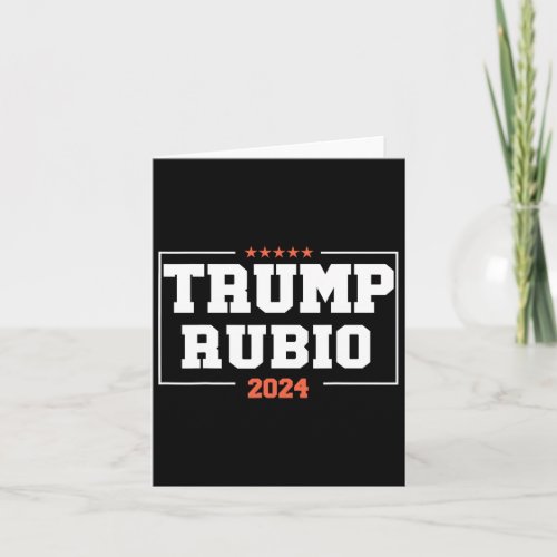 Rubio For President 2024 Campaign Us Election  Card