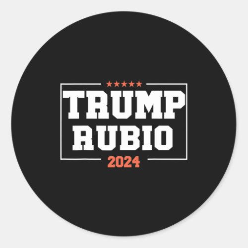 Rubio For President 2024 Campaign Us Election  Classic Round Sticker