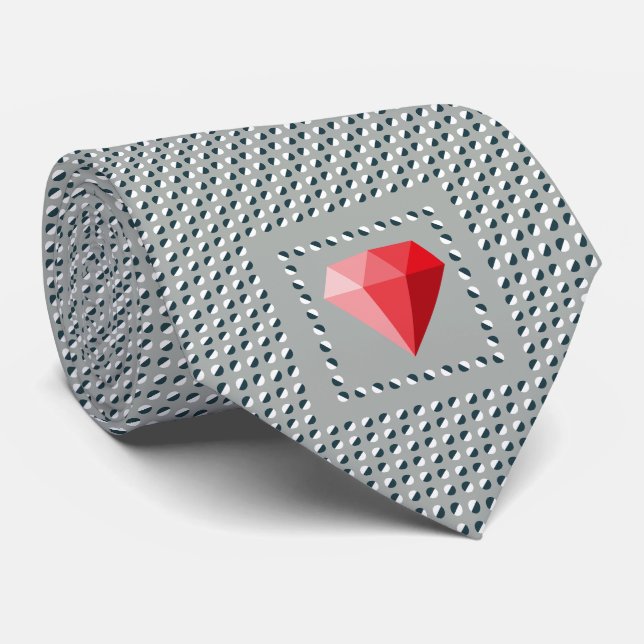 Rubis Optical Illusion Dancing Pattern Neck Tie (Rolled)