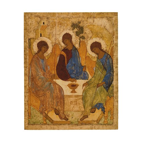 Rublev Icon Bible Abraham Orthodox Wood Wall Art