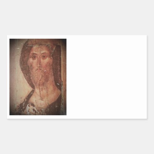 Rublev Icon of Jesus Christ Rectangular Sticker