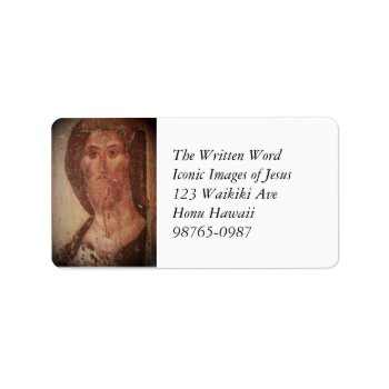 Rublev Jesus Christ Label by thewrittenword at Zazzle