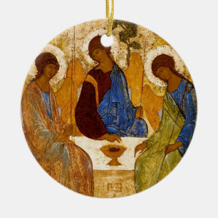 Rublev Trinity at the Table Ceramic Ornament