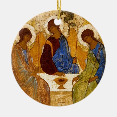 Rublev Trinity At The Table Ceramic Ornament