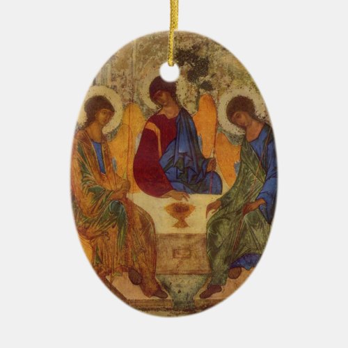 Rublev Trinity at the Table Ceramic Ornament