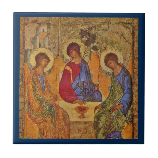 Rublev Trinity at the Table Ceramic Tile (Front)
