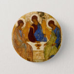 Rublev Trinity At The Table Pinback Button at Zazzle